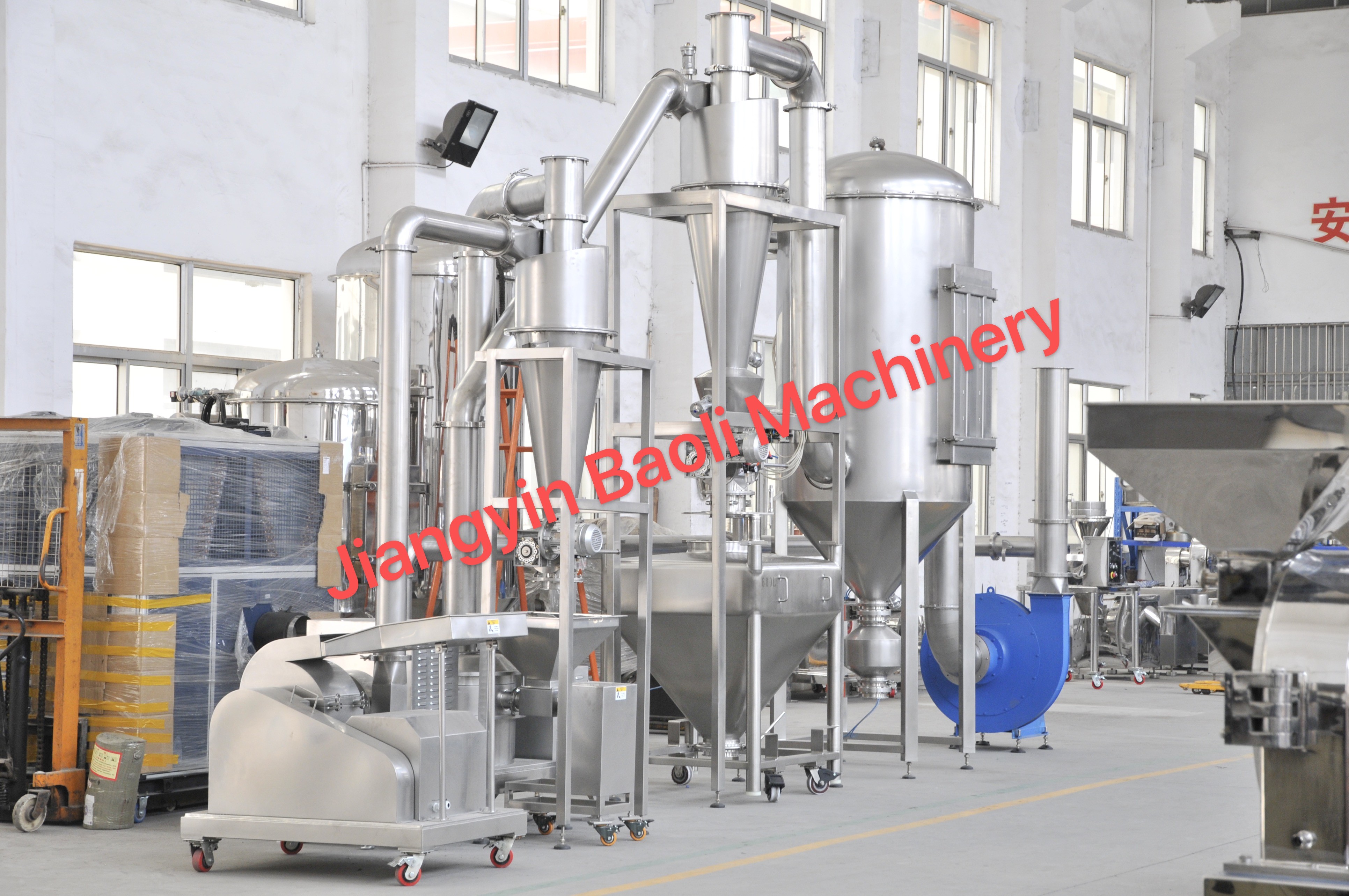 Последние блоги о компании Машина Пульверизер порошка 200 сеток черного пурпурного риса Суперфине готовая для того чтобы грузить