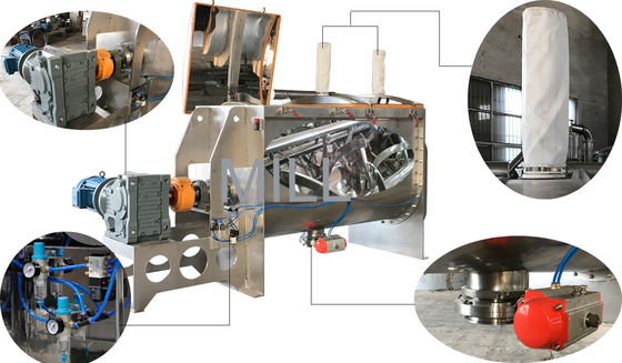 Купить 1000л удваивают установки поля Вхэы смесителя порошка ленты уровень безопасности горизонтальной высокий online manufacture