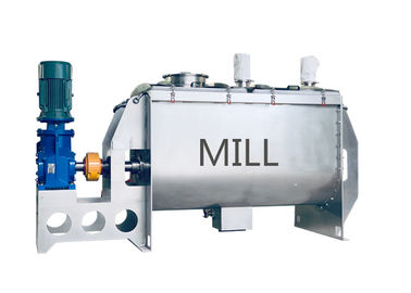 Automatic Flour Powder Plough Shear Mixer , Horizontal Ribbon Blender Machine