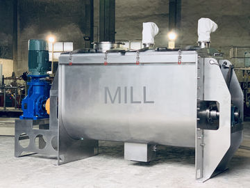 Automatic Flour Powder Plough Shear Mixer , Horizontal Ribbon Blender Machine